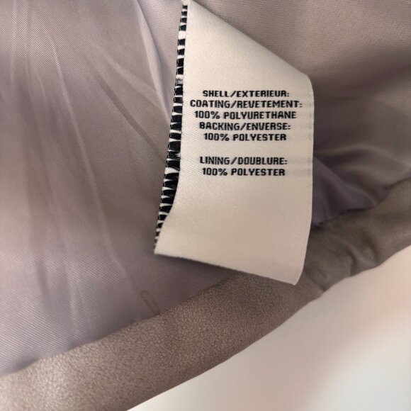 Bagatelle Collection Taupe Faux Leather Vest | Vegan Leather | Size Small - Picture 4 of 5